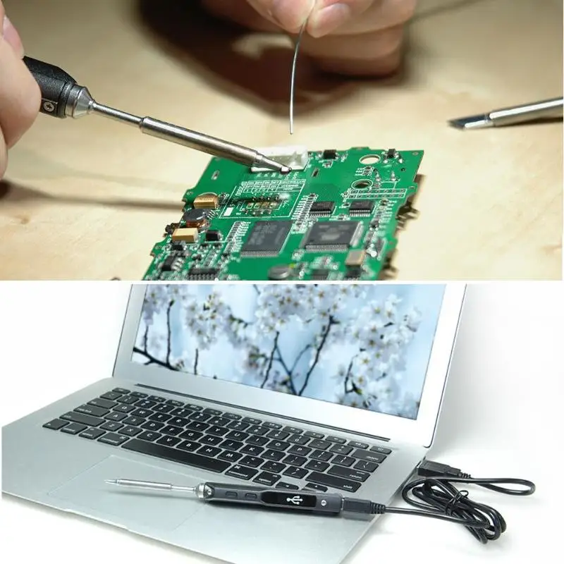 

TS100 12/19/24V Mini Programmable Smart Electric Soldering Iron Welding Station Adjustable Digital LCD Electric Soldering Iron