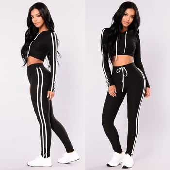 

Brand New Women 2 pieces Set Tracksuit Hoodies Sweatshirt Pants Set Sport Lounge Wear Casual Sweat Suit