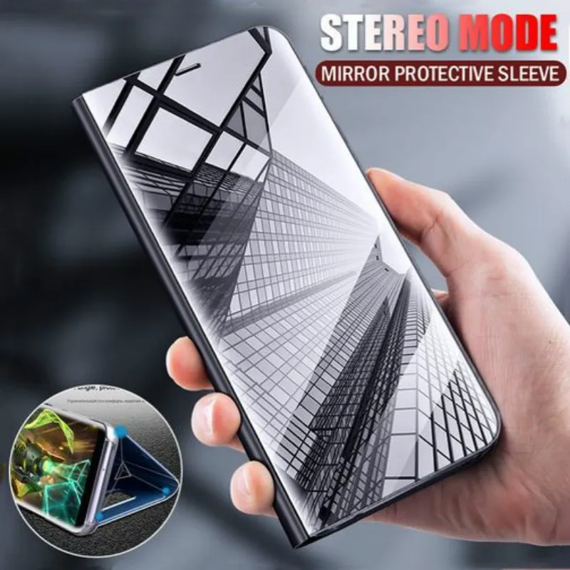 

Dreamysow Smart View Mirror Case For Honor 8A 8X Max Case on Honor V20 V10 8 9 Lite 9i 10 Note10 7A 7C Pro Filp Stand Covers