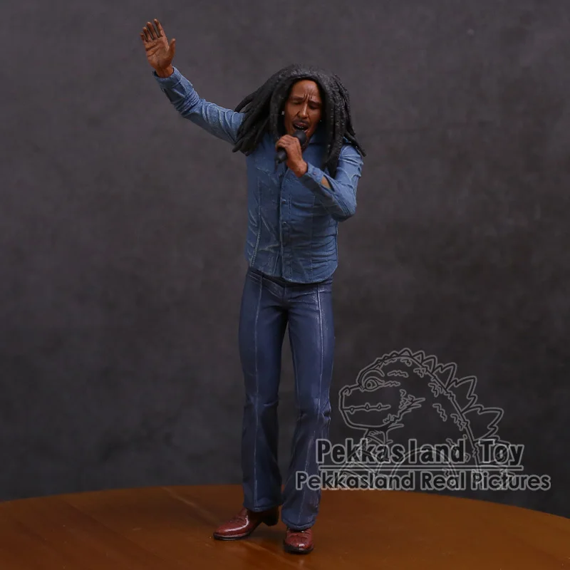 Боб Марли музыкальные легенды Ямайки певец и микрофон ПВХ фигурка Коллекционная модель игрушки 18 см