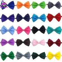 21 Colors 50PCS/lot Adjustable Dog Cat Bow Tie Neck Tie Pet Dog Bow Tie Puppy Bows Pet Bow Tie Randomly Colors Supply pinstriped bow tie detail top