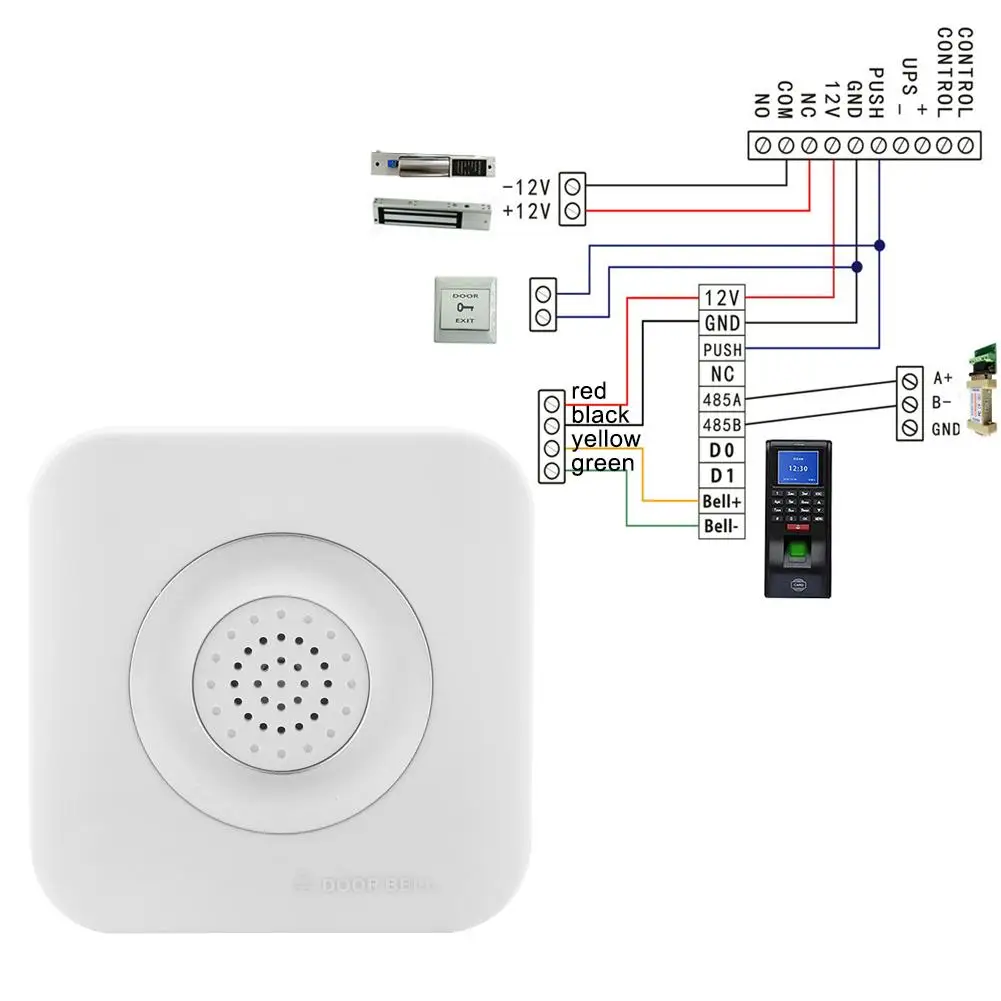 12V проводной дверной звонок Система контроля доступа для дома без установки батареи дверной Звонок