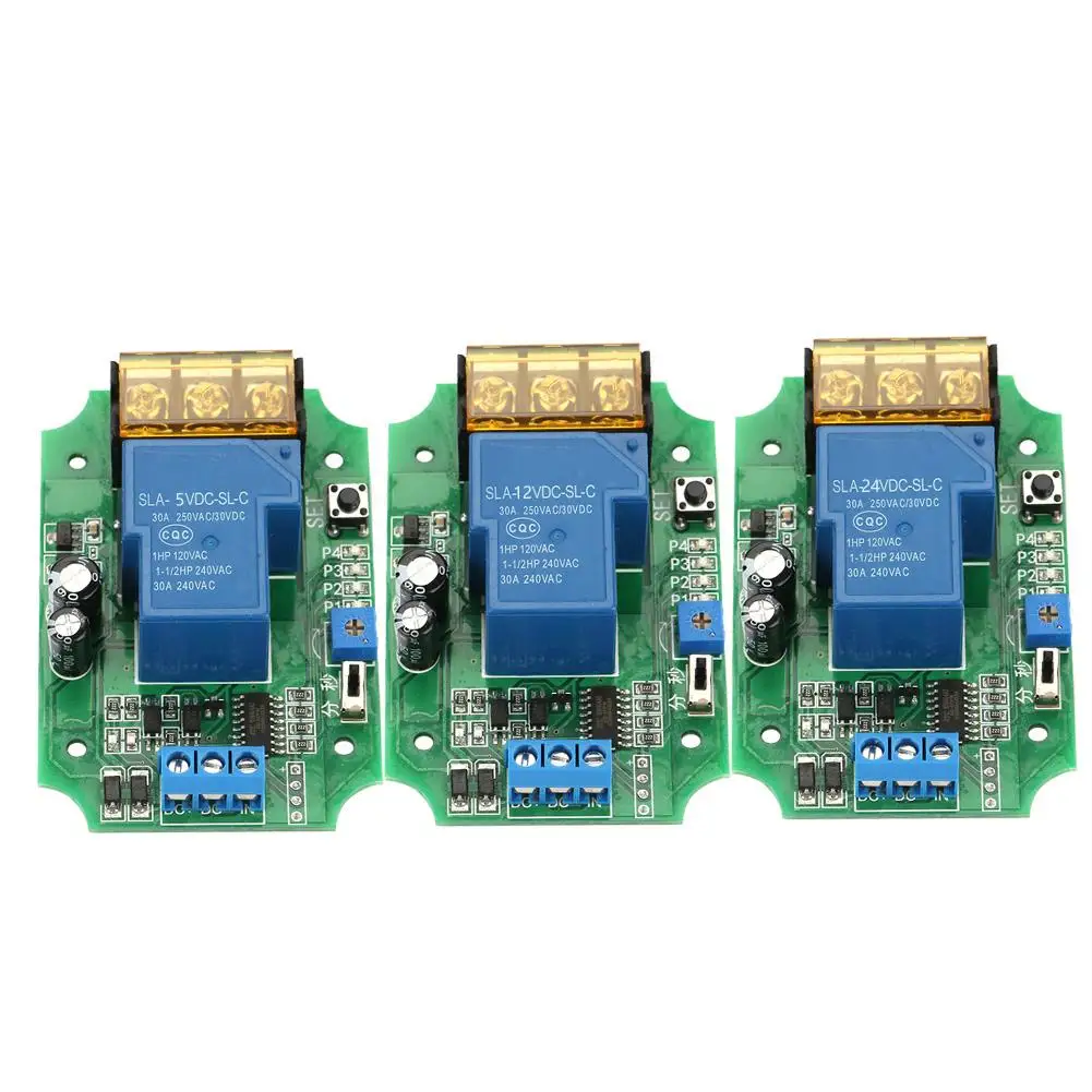 

High-power Relay Module Self-Locking Power-Off Delay ON OFF Pulse Signal 5/12/24 V Relay Switch Module