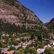 Дома в городе Ouray County Colorado USA постер печать (18x6) | Дом и сад