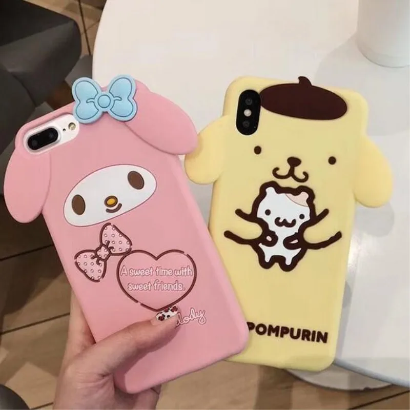 

Cute Cartoon Pudding Dog Big Ear Pet Phone Case for iphone X 8 7 6 Soft Silicone Phone Shell for iphone 6 6S 7 8 Plus Cover