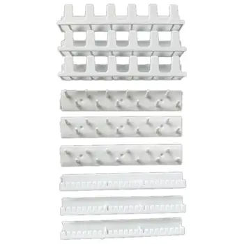 

9 Pcs Adhesive Jewelry Hooks Wall Mount Storage Holder Organizer Display Stand White