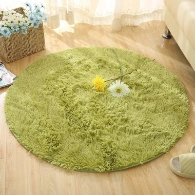 

Round Rug Simple Solid Design Multipurpose Floor Mat Berber Fleece Carpets Round Thicken Soft Rugs For living Room Bedroom