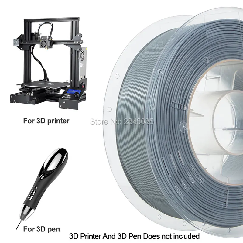 CREALITY 3D высокое качество Серый цвет нити PLA 1 75 мм для печатная ручка и