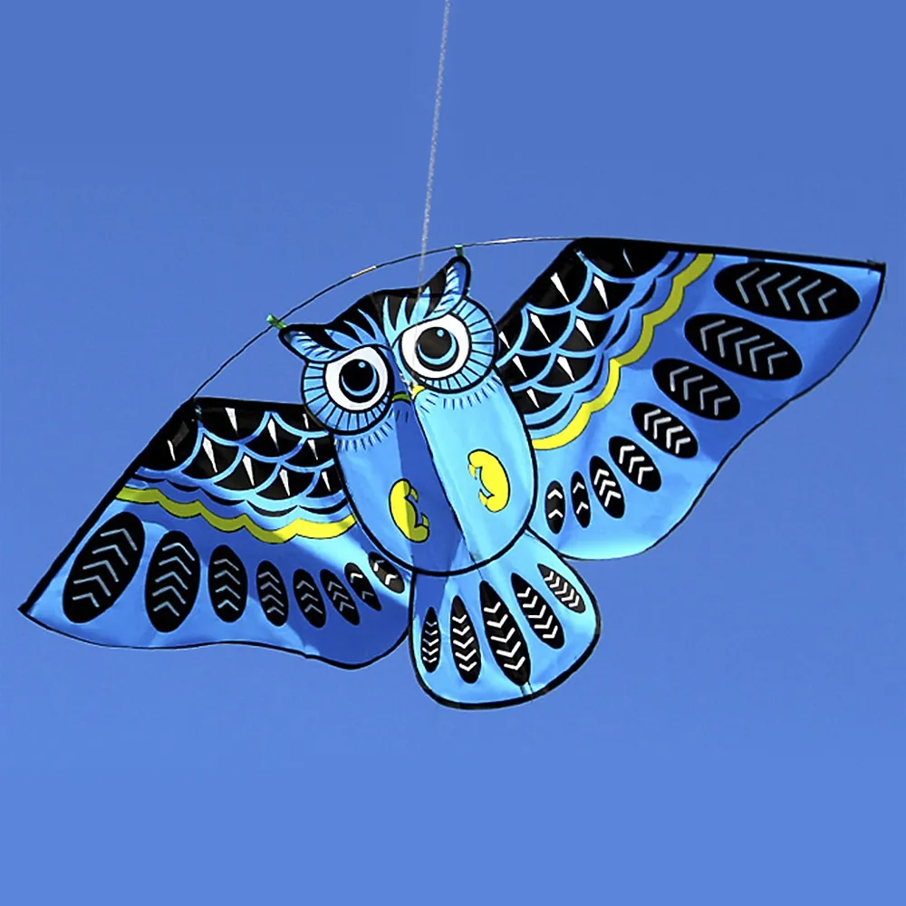 43x20 дюймов красочный мультфильм сова воздушный змей с кайт линии Открытый игрушки для детей
