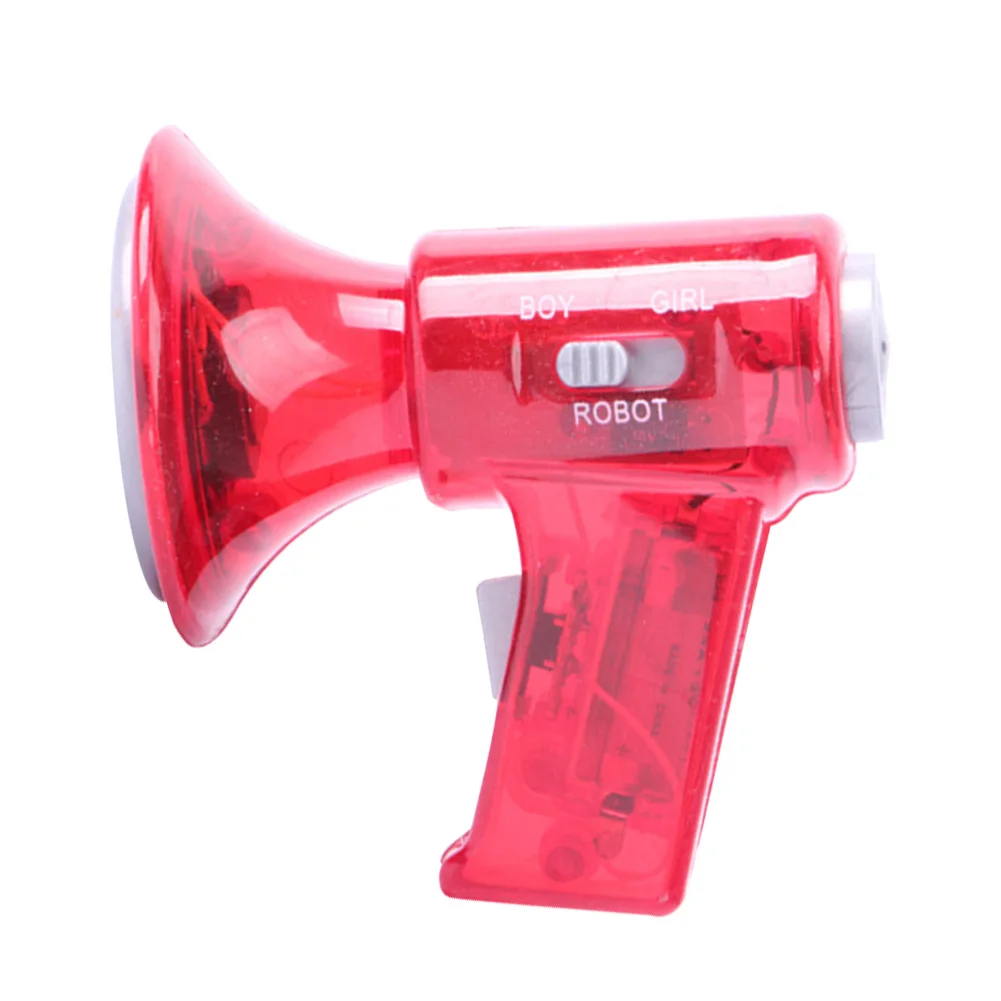 

Plastic Loud Children Red Sound Effects Mini Size Toy Gift LED Lights Megaphone Voice Changer