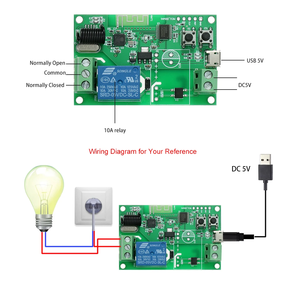 5 V, 12 V, 220 V Módulo De Relé Inalámbrico Ewelink 5 V, 12 V, 220 V Módulo De Relé Inalámbrico Ewelink
