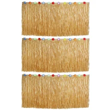 Юбка для стола вечерние свадебные украшения поставки 1/2/3 шт. Гавайские, нарядные вечерние Юбка для стола пластиковый настольный юбка для Гавайской вечеринки украшения