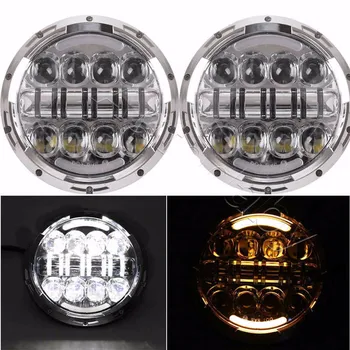 

7 Inch Round Projectors Headlights + 30w Halo LED Fogs Light for Jeep Wrangler JK TJ Unlimited Sahara Rubicon