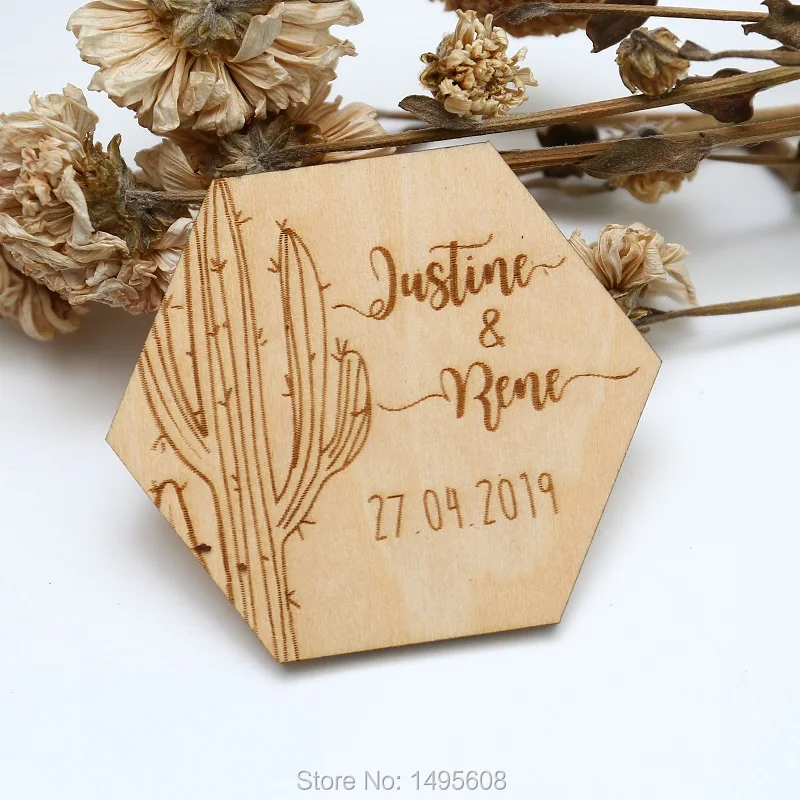  Cactus Wedding Save the Date MagnetsCustom Wedding invitations cards Rustic favor magnets wedding g - 32954210805