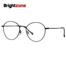 Brightzone анти синий луч Мужская Женская оправа Модные металлические очки компьютер Винтаж близорукость Оптический Рецепт унисекс очки