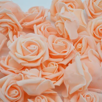 

4cm 30PCS/Lot Big PE Foam Rose Artificial Flower Head Home Wedding Decoration DIY Scrapbooking Wreath Fake Decorative Rose
