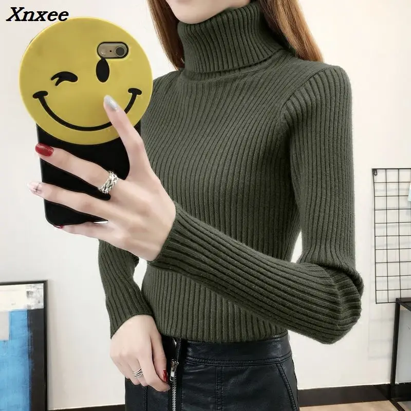 

turtlenecks women's pullover turtleneck korean lady's sweater for women top female winter 2018 sweter pull femme FEMALE SWEATER