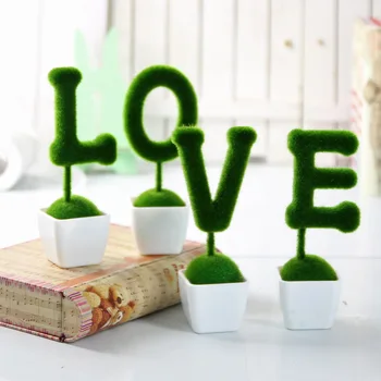 

4pcs/set Artificial Flowers Fake Grass Ball Valentine's Day Home Decor Wedding Ornaments Simulation Plant Dropshipping