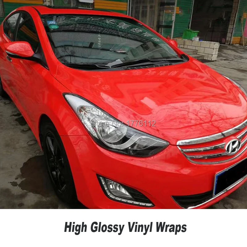 

high Gloss red Black white Vinyl wrap Car Wrap Styling Upgrade With Air release full car Cover Film with 5ft X 65ft/Roll