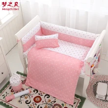 7 шт. хлопок детское ограждение простыни утолщение младенцев бампер детская кроватка бамперы постельное белье мультфильм детские постельные принадлежности наборы кровать безопасность