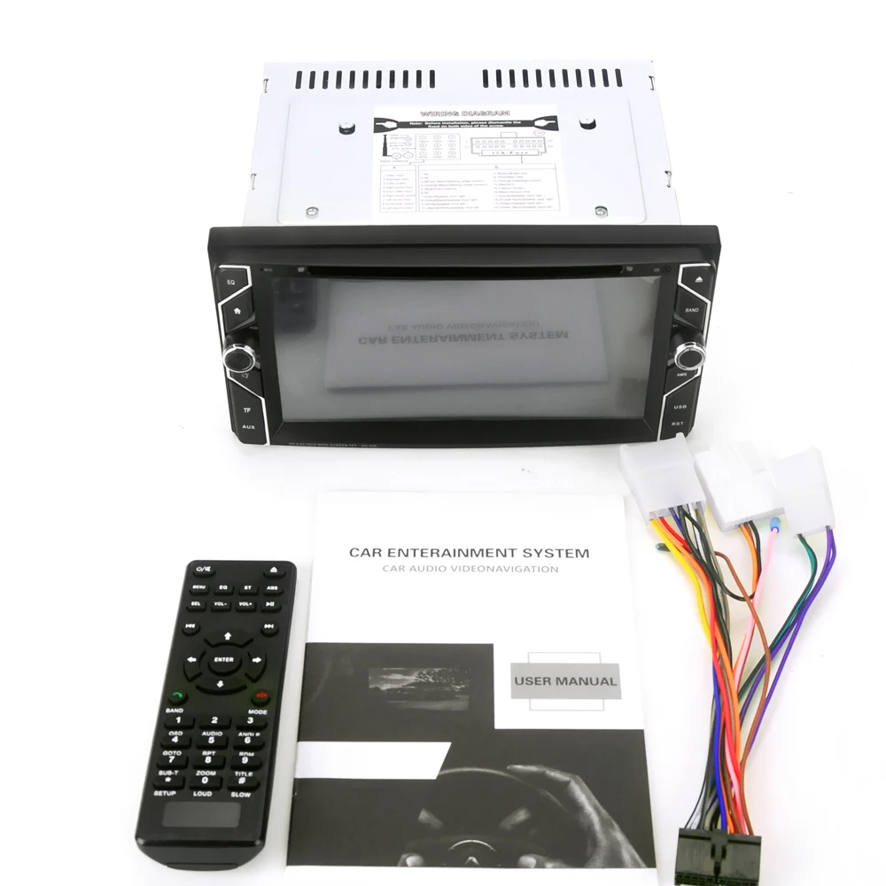 HG040 2 Din 6 95 дюймов Автомобильный стерео dvd плеер Bluetooth Hands free FM радио Функция