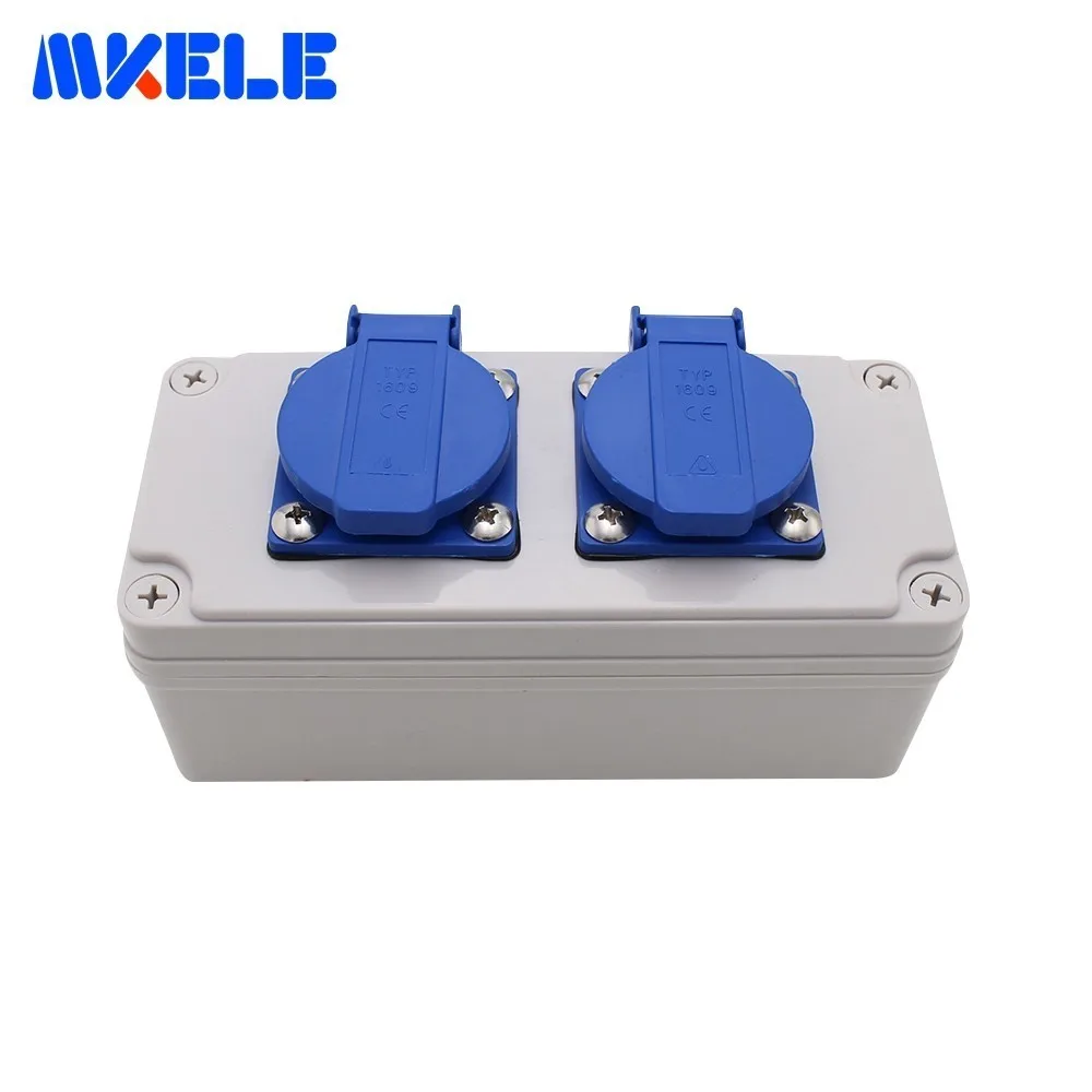 

Plastic Waterproof Socket Box Household Socket Junction Box Outdoor Rainproof Socket Box With Cable Glands