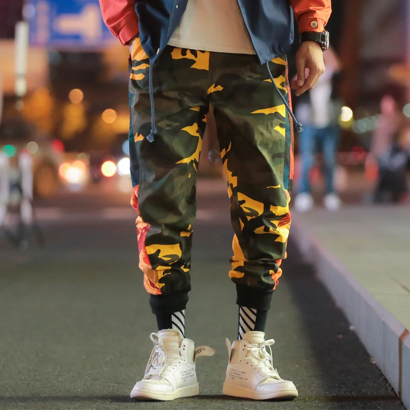 M 5XL мужские уличные камуфляжные шаровары Harajuku большого размера для танцев 2019