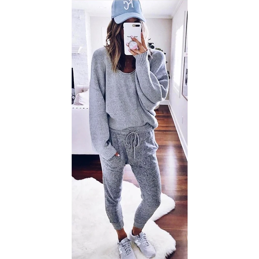 

Fashion Women's Loose Tracksuit Sport Gym Jogging Casual Sweat Pants Trousers