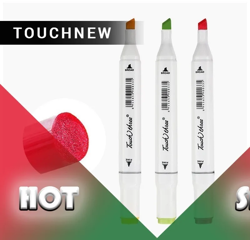 

New Multicolor Oily Marker Pen Double-headed Nib Student painting Art school Horticultural Landscape Design