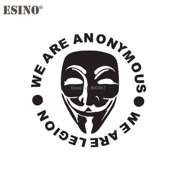 

Newest Funny We Are Anonymous Mask Car Creative Decorative Auto Decal Cartoon Car Reflective Car Body Decal Pattern Vinyl