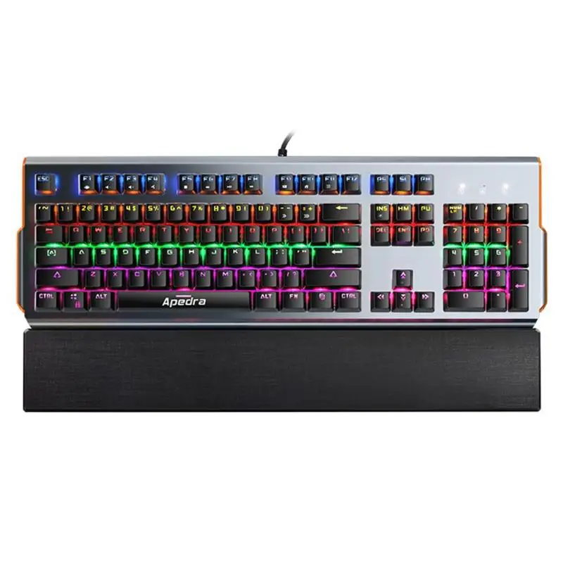 

ALLOYSEED MK-X90 USB Wired Blue Switch Backlight Gaming Mechanical Keyboard Game Keypad for Overwatch