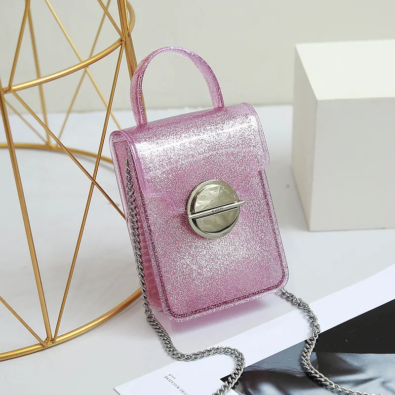 

Bags For Women 2019 New Pattern Mobile Phone Package Mini Chain Bag Shoulder Bags Women Candy Color Women Jelly Bags Sac A Main