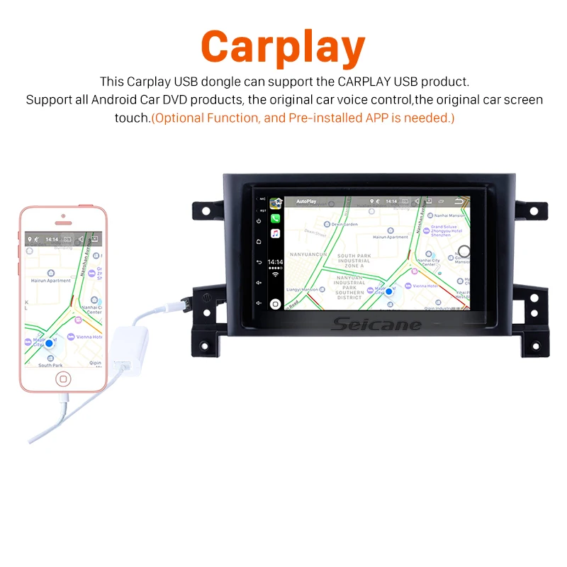 Flash Deal Seicane Android 7.1/8.1 7 Inch GPS Navigation System Car Radio Stereo car Multimedia Player For 2005-2015 SUZUKI GRAND VITARA 1