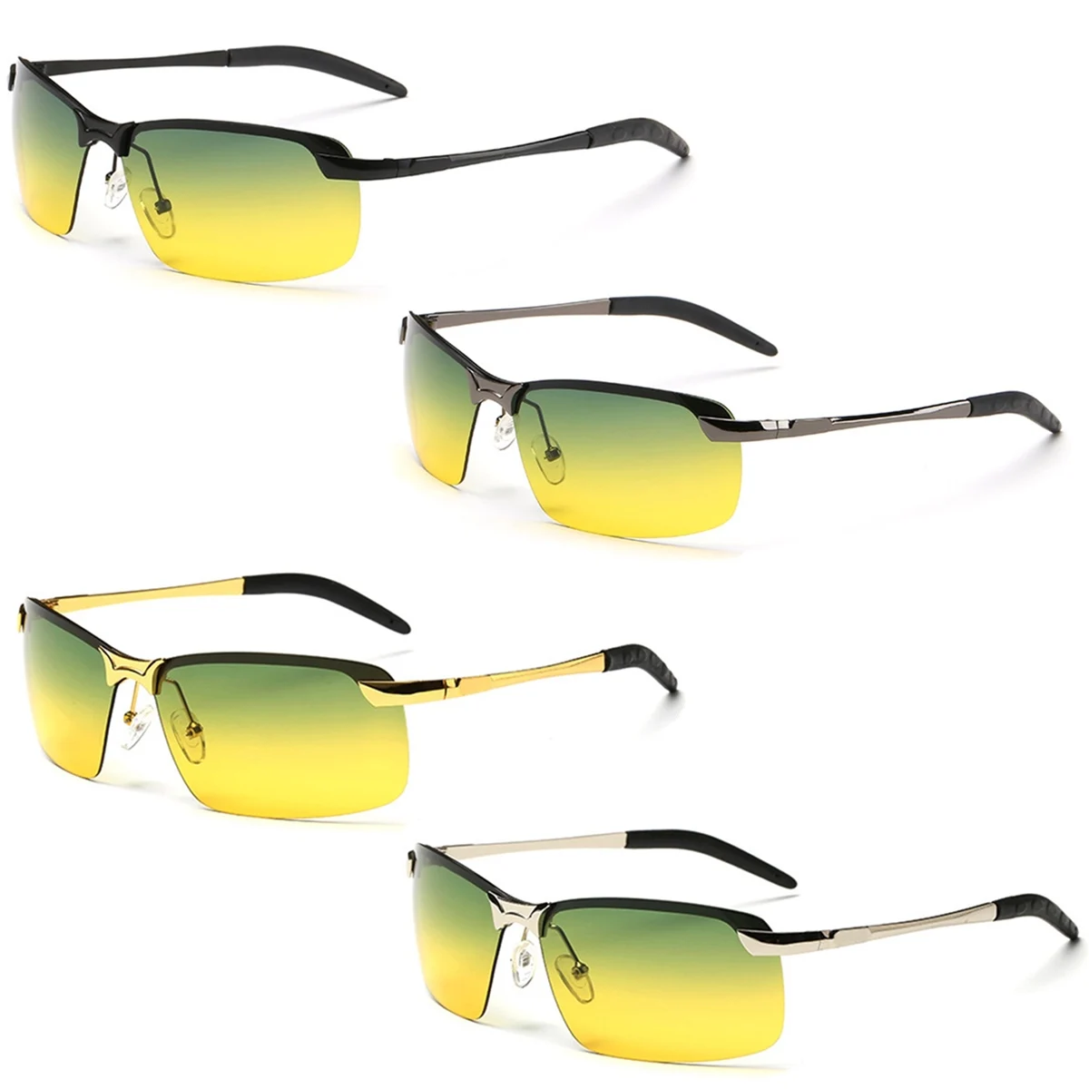 Night Vision Driving Glasses Anti-Glare Mens metal Day HD Polarized Sunglasses Fashion Eyewear Night Vision Driving Glasses Anti-Glare Mens metal Day HD Polarized Sunglasses Fashion Eyewear