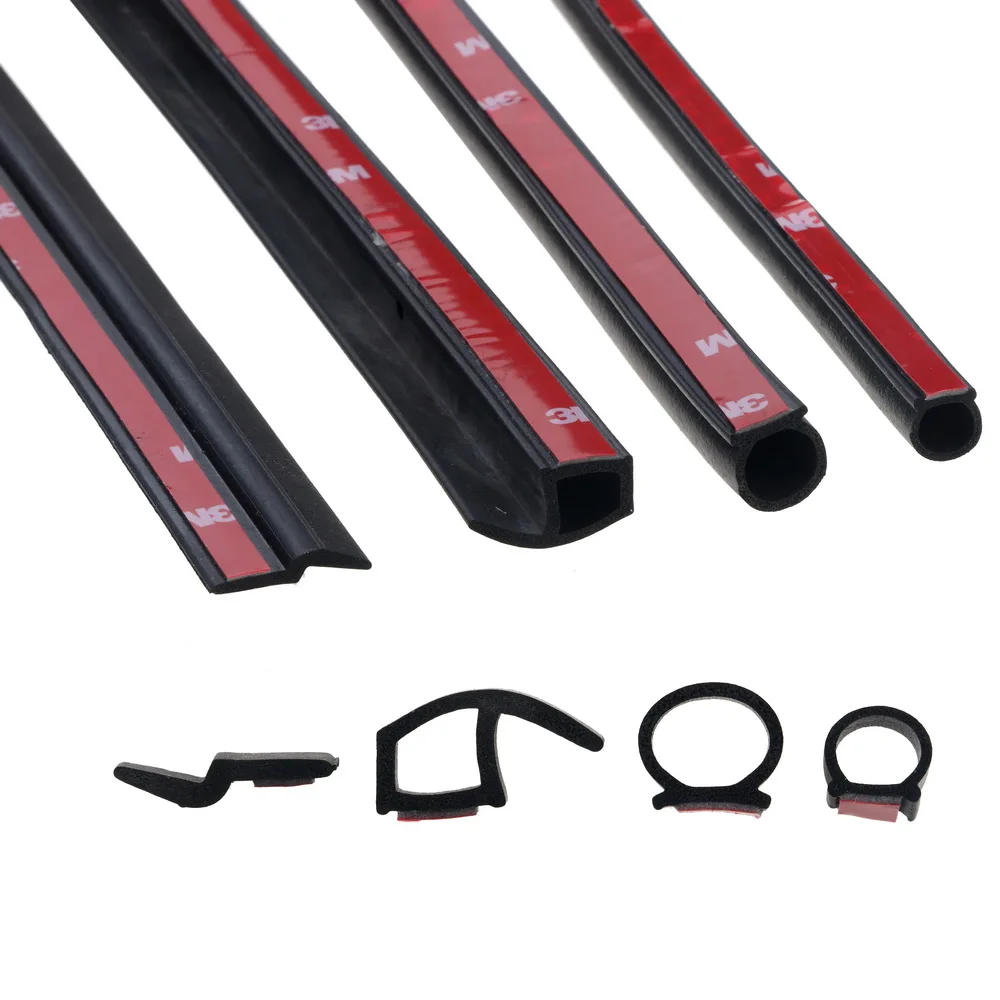 2 meter EPDM rubber Weatherstrip Car Door Seal Strip Big D Z P Type Waterproof Sound Insulation