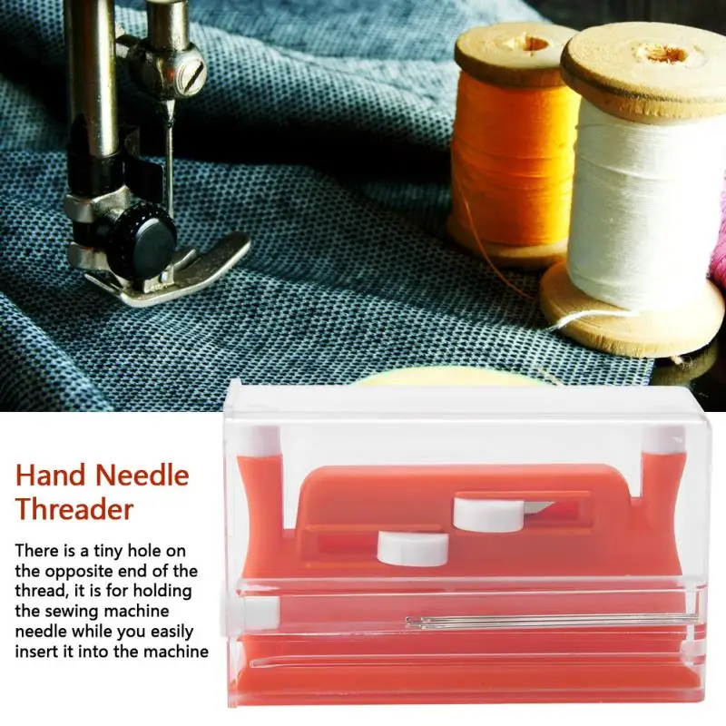 

1PC Hand Threader Double Needle Threader Insertion Tool Applicator for Machine Sewing