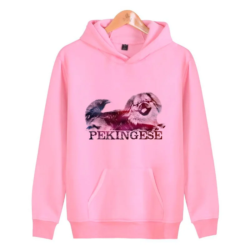 

pekingese hoodies sweatshirts pullover hoddies male homme streetwear men/women harajuku hip hop J4199