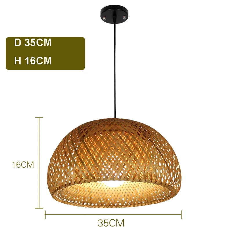 

SETTEMBRE Country and Nordic Style Nature Bamboo Half Globe Chandelier Light Dining Kitchen Bar Indoor Gold Hanging Lamp