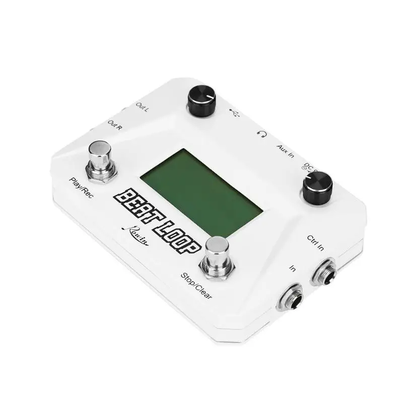 

BEAT LOOP Loop Recording Guitar Effect Pedal Looper Built-in 40 Drum Sounds with Footswitch Jack LCD Display USB Cable