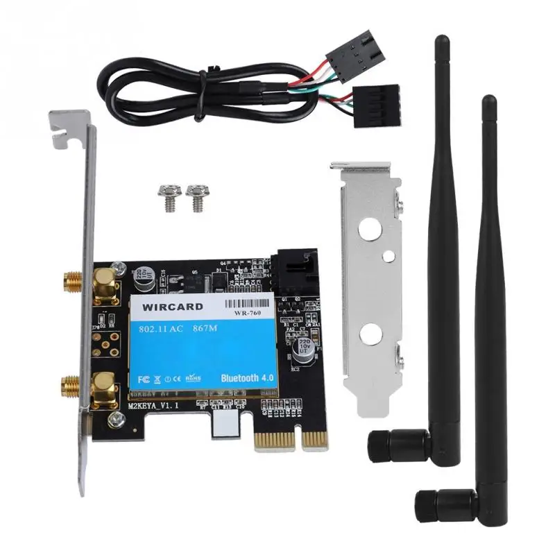 2.4G/5G Network Cards Dual Band PCI Express Wireless Card 600Mbps Data