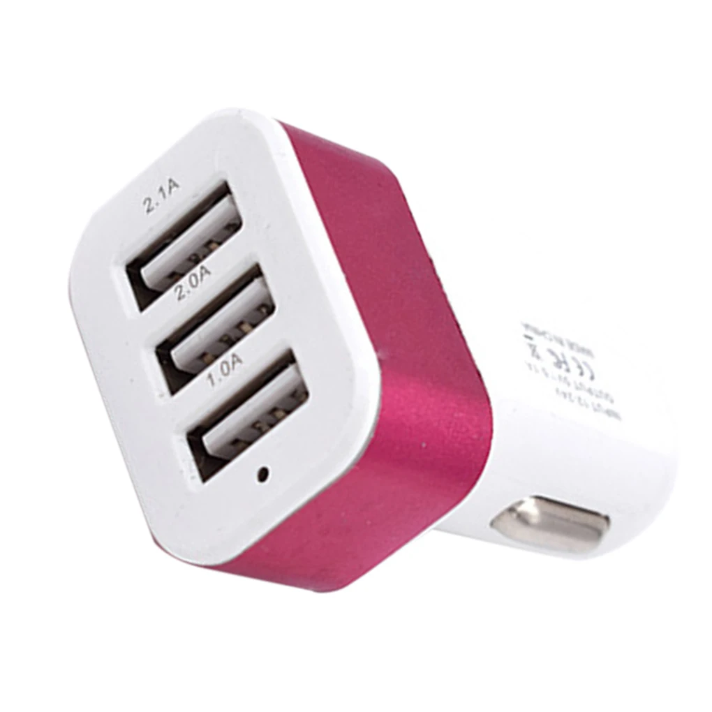 Hot Sale Dc 5.0v 2.1a/2a/1a Car Universal 3 Port Usb Charger Phone Quick Charge Cigarette Lighter Adapter | Автомобили и