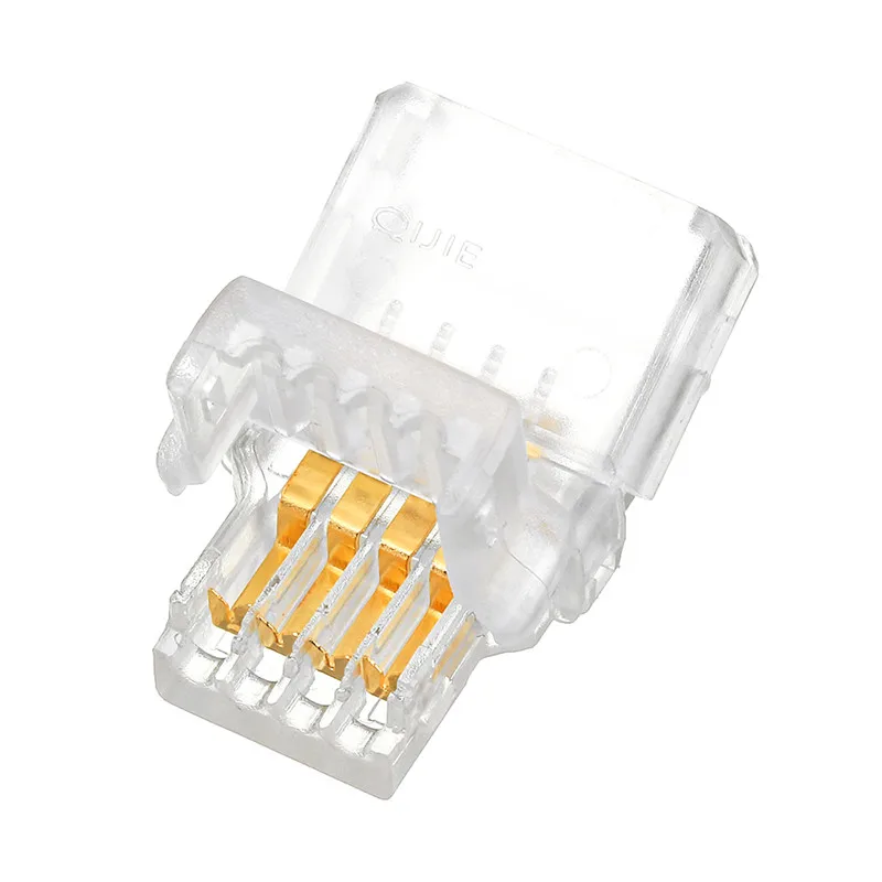 

CLAITE 10PCS Quick Connection 4Pin 10MM Board to Board Board to Wire Connector for Waterproof RGB LED Strip Light