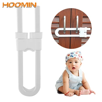 

HOOMIN Protection Lock U Shape Baby Safety Lock Prevent Child From Opening Drawer Cabinet Door Children Safety Lock