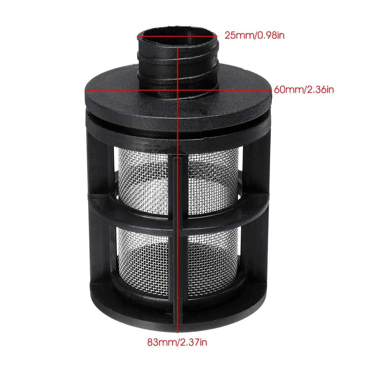 Черный 25 мм Автомобильный воздухозаборник глушитель фильтра для Dometic Eberspacher автомобильный воздух для дизельного обогревателя стояночный нагреватель