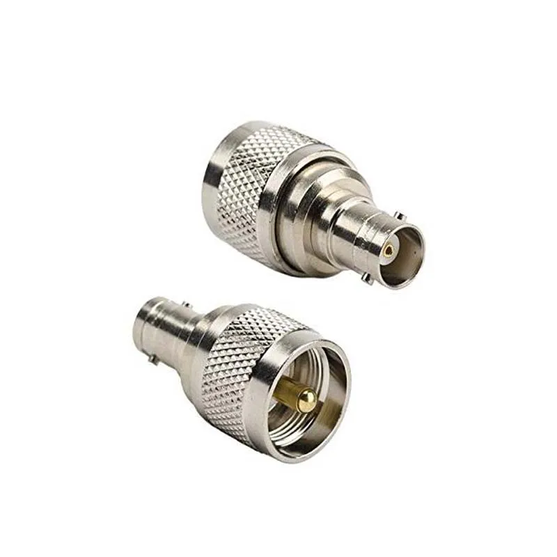 JX Store 2 шт. коаксиальный радиочастотный адаптер BNC штекер гнездо до UHF PL259 SO239