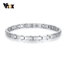 Vnox 6mm Magneet Armbanden voor Vrouwen Roestvrij Staal Bio Energy Power Gezondheidszorg Vrouwelijke Temperament Jewlery Pulseira(China)
