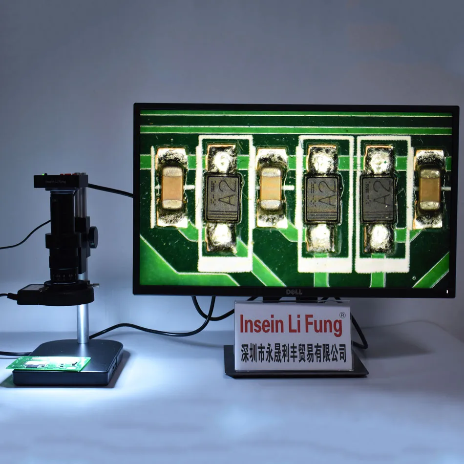 

21MP 2K 1080P 60FPS Industrial Video Microscope Camera HDMI USB Simultaneous Output+10X-180X Zoom C-mount Lens+LED Light+Holder