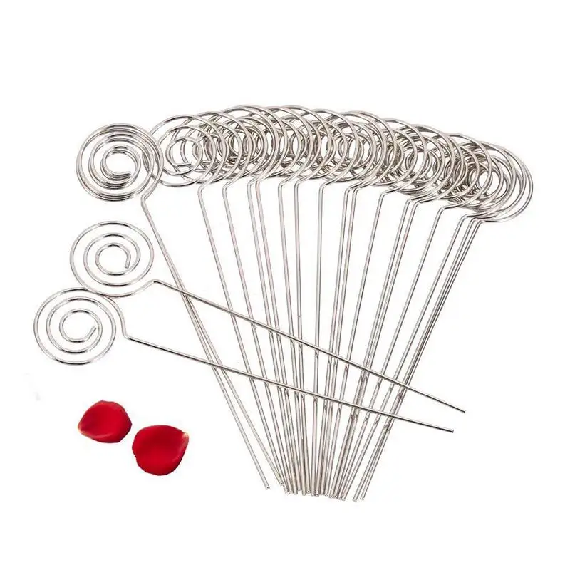 

50 x Metal Wired Business Card Holder Memo Photo Picture Paper Note Clip Bracket Diy Craft Home Office Supplies
