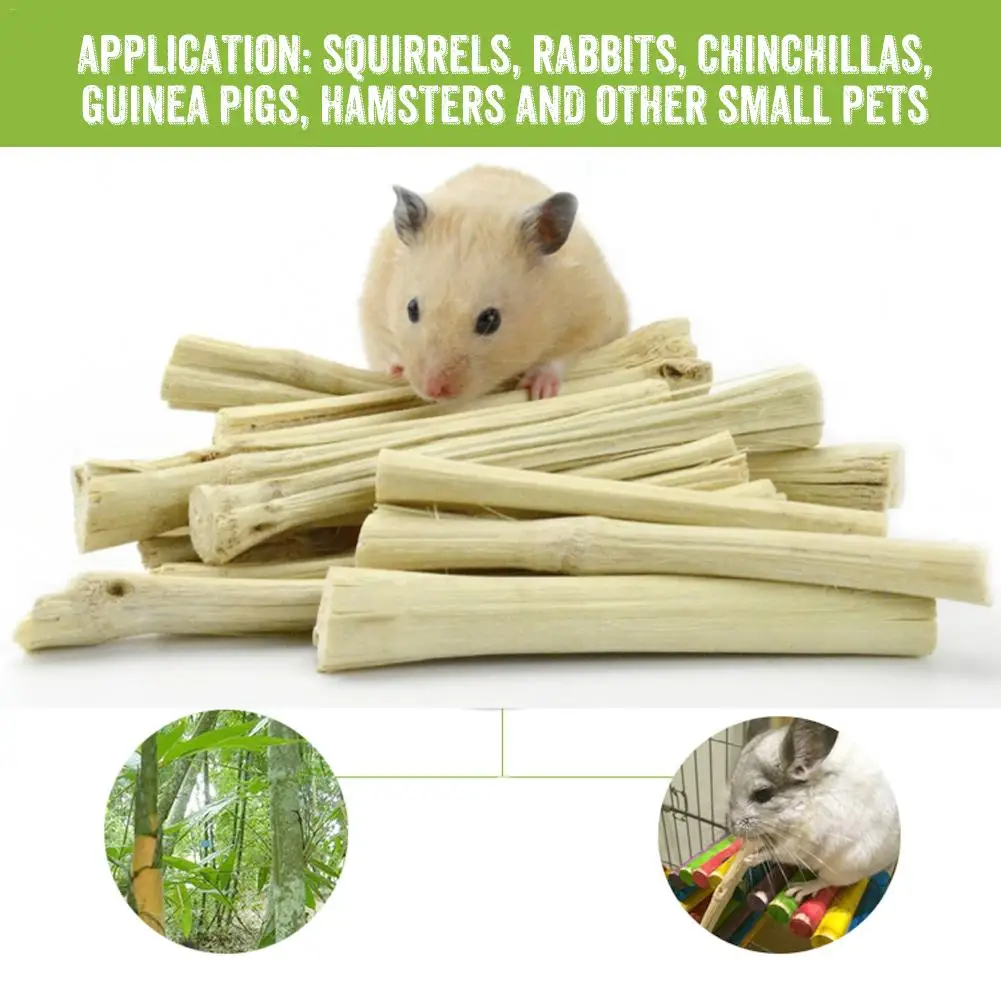 

500g Sweet Bamboo Stick Branch Hamsters Chinchillas Rabbit Parrot Rat Guinea Pig Snacks Cleaning Teeth Treat Molar Chew Toys
