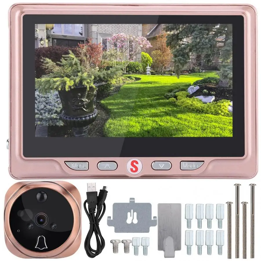 

doorbell camera 4.3inches Visual LCD Doorbell Camera IR Night Vision Intercom Door Bell 2019